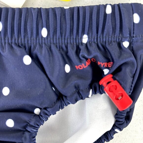 Polarn O. Pyret Swim Nappy Navy Polka Dot NWT 2-6M - Picture 2 of 9